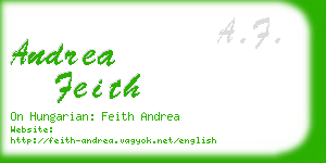 andrea feith business card